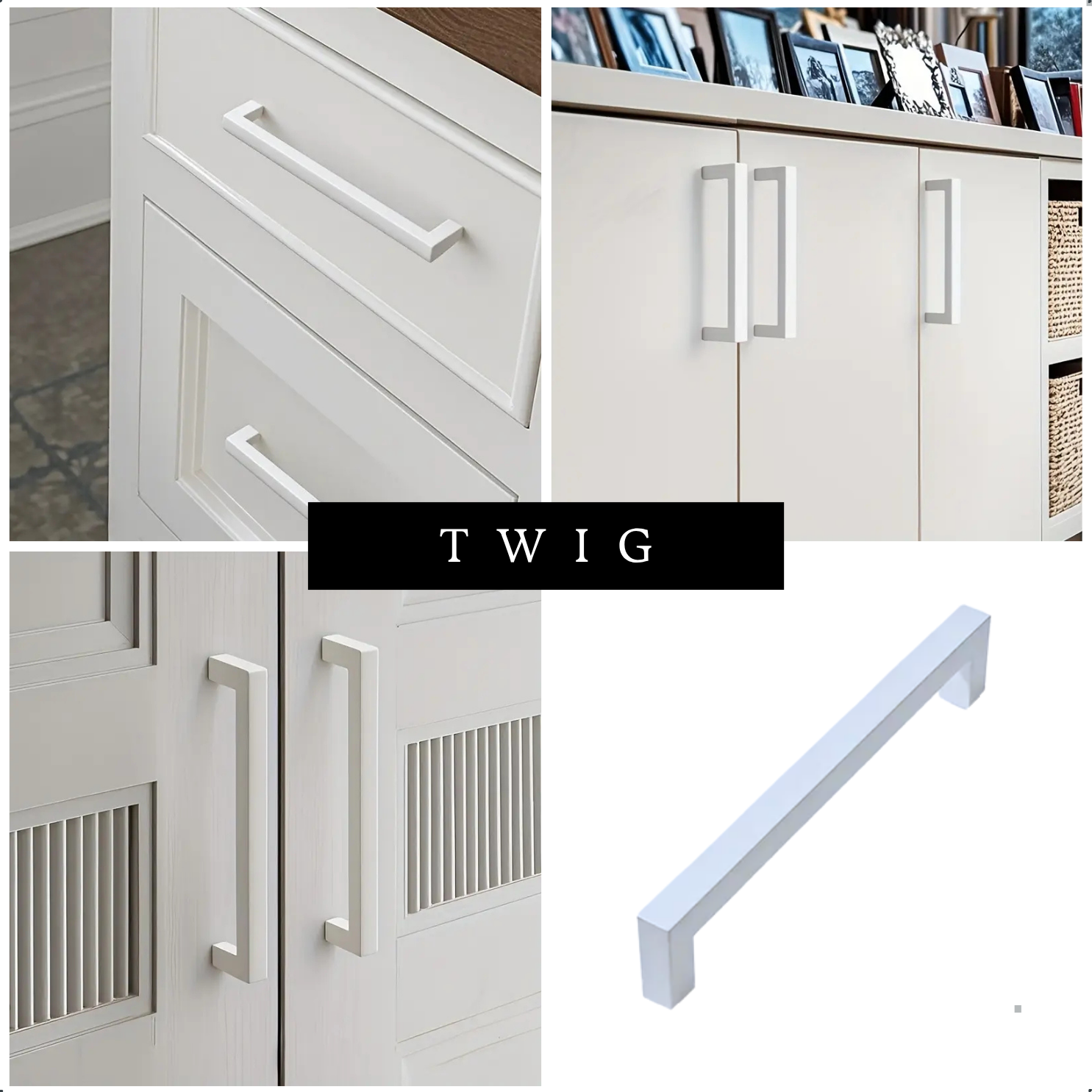 Handgreep Twig 128mm Wit