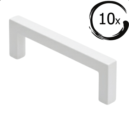 10X Handgreep Dallas 96 mm RVS Wit