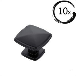 10X Deurknop Texas Mat Zwart