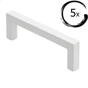 5X Handgreep Dallas 224 mm RVS Wit