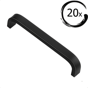 20X Handgreep York 96 mm Rvs Zwart