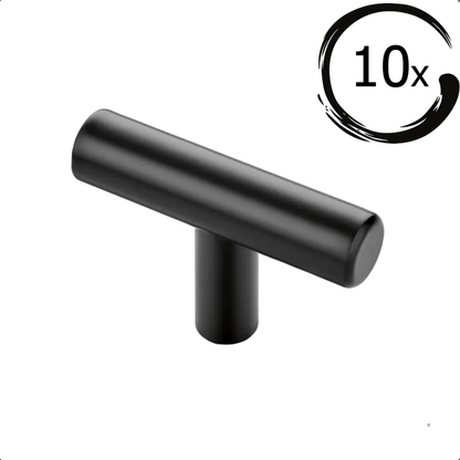 10X Deurknop Mesa zwart