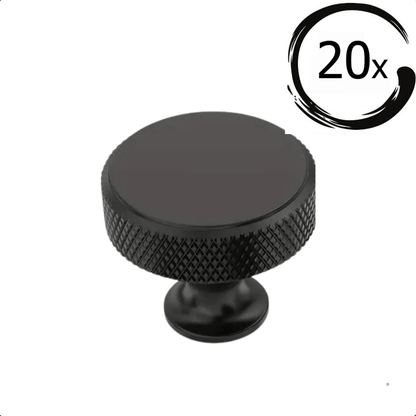 20X Deurknop Lowell 30 mm Zwart