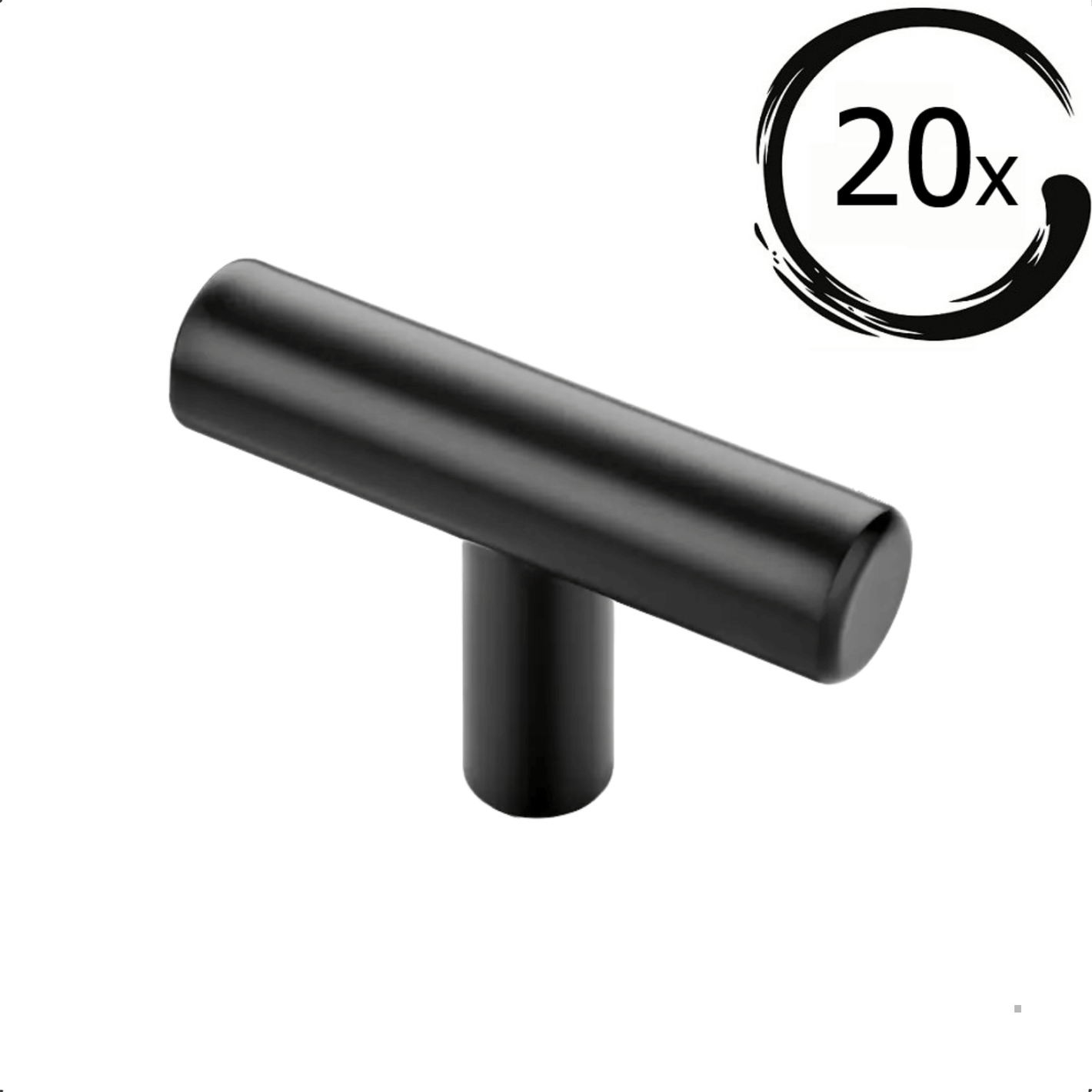 20X Deurknop Mesa zwart