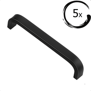 5X Handgreep York 128 mm Rvs Zwart