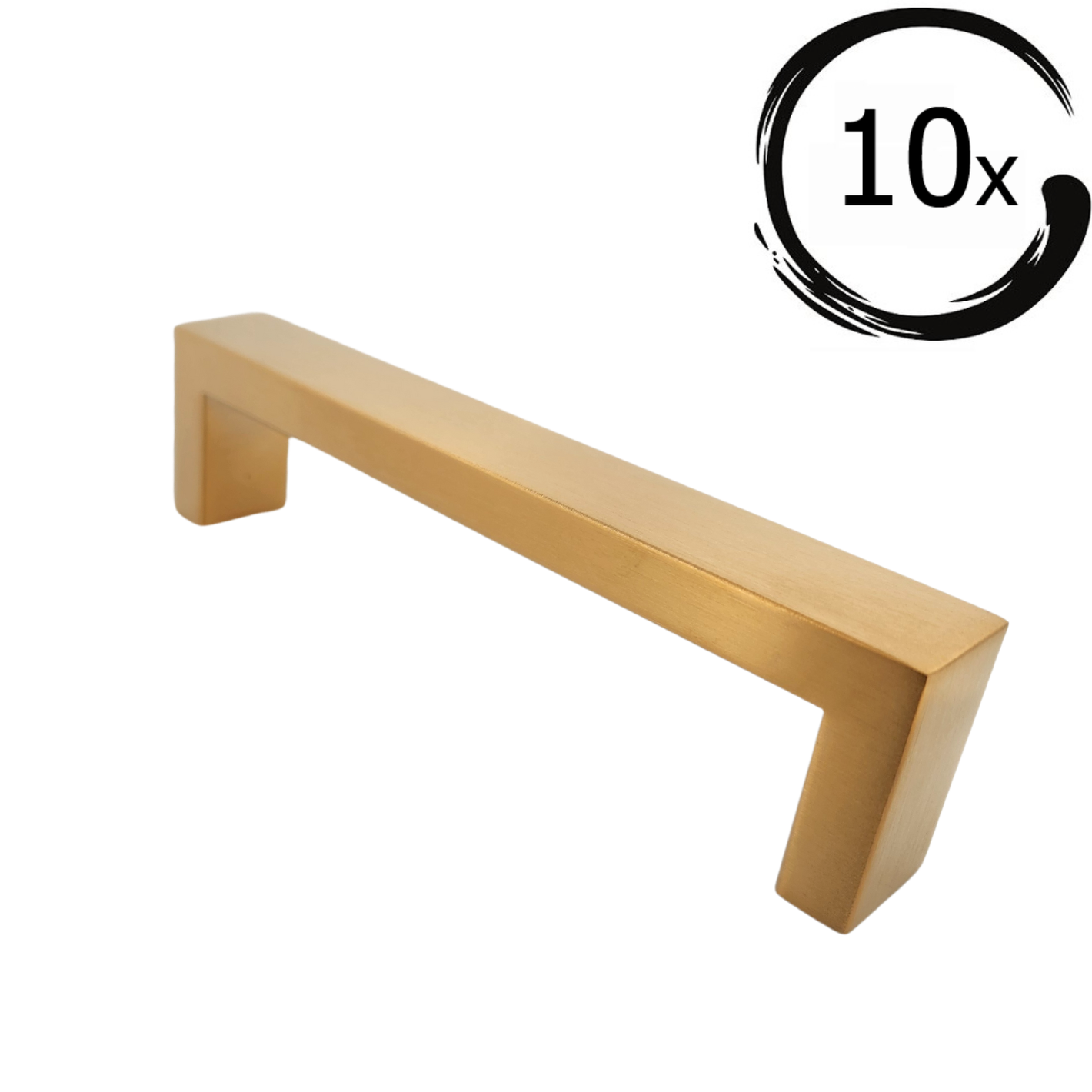 10X Handgreep Atlanta 96 mm RVS Goud