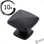 10X Deurknop 31mm Aluminium Zwart – Texas - BY MJM - GMJ106-10