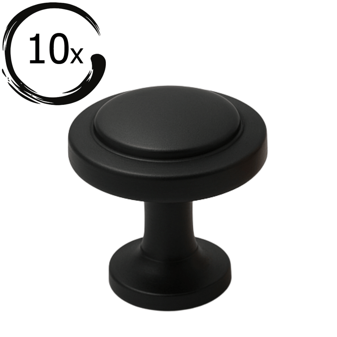 10X Deurknop 32mm Zwart – Memphis - BY MJM - GMJ24-10