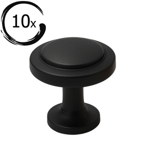 10X Deurknop 32mm Zwart – Memphis - BY MJM - GMJ24-10