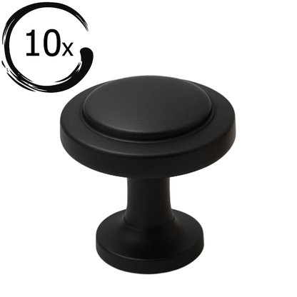 10X Deurknop 32mm Zwart – Memphis - BY MJM - GMJ24-10