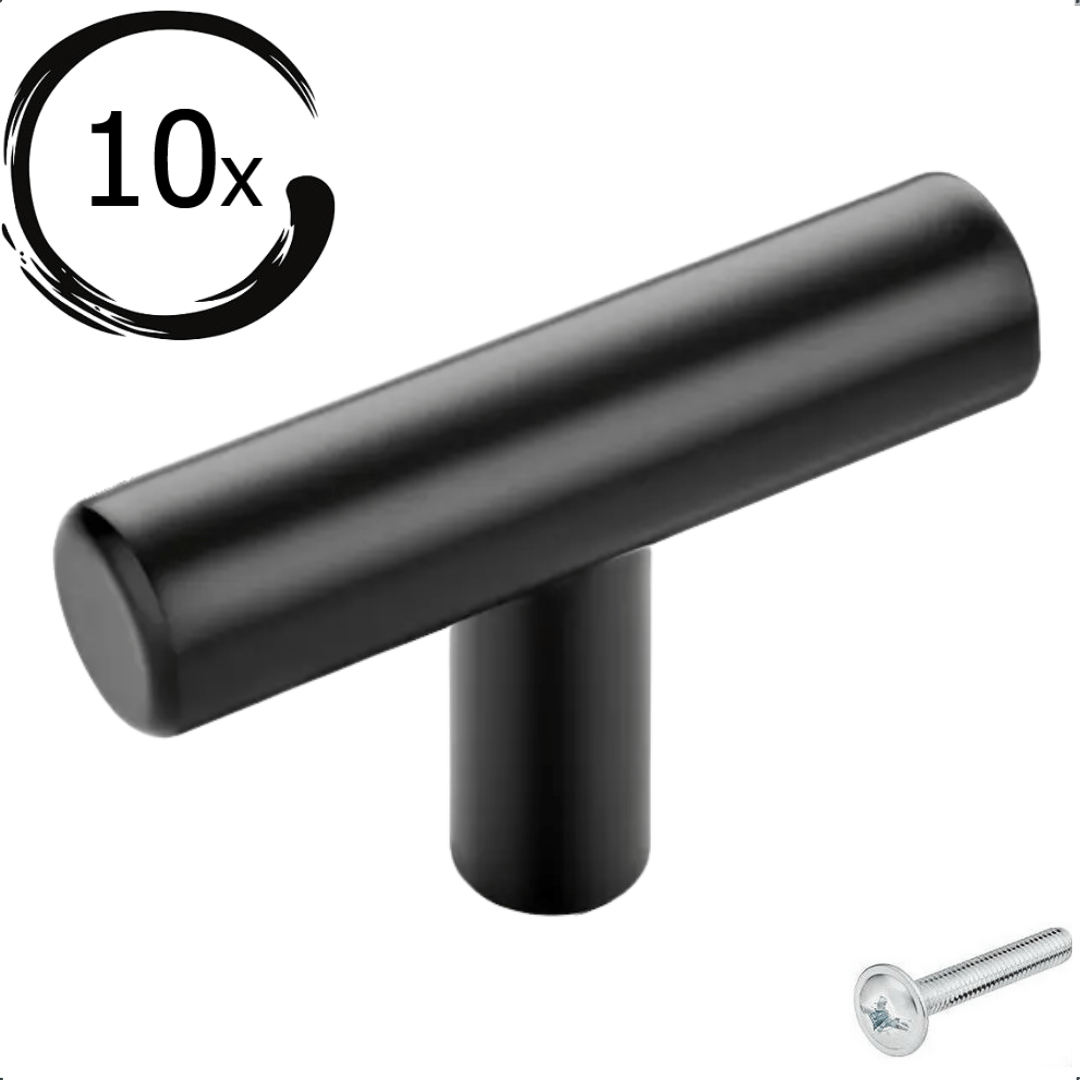 10X Deurknop 50mm Aluminium Zwart – Mesa - BY MJM - GMJ100-10