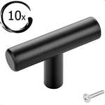 10X Deurknop 50mm Aluminium Zwart – Mesa - BY MJM - GMJ100-10