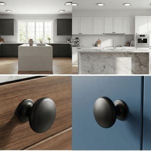 10X Deurknop Macon 27 mm – Aluminium Zwart - BY MJM - GMJ01-10