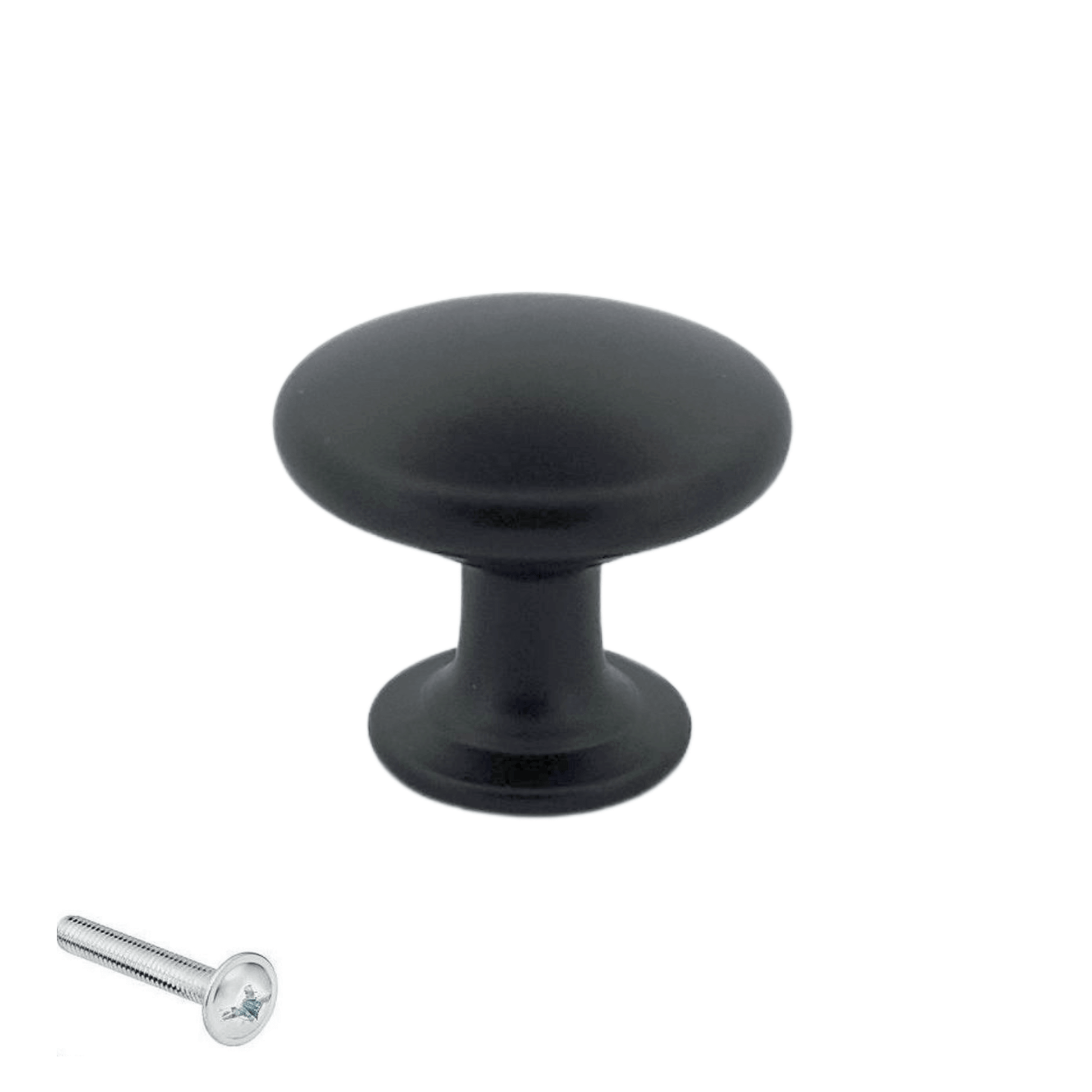 10X Deurknop Macon 27 mm – Aluminium Zwart - BY MJM - GMJ01-10