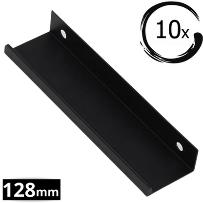 10X Handgreep 128mm Aluminium Zwart – Fargo - BY MJM - GMJ32-10