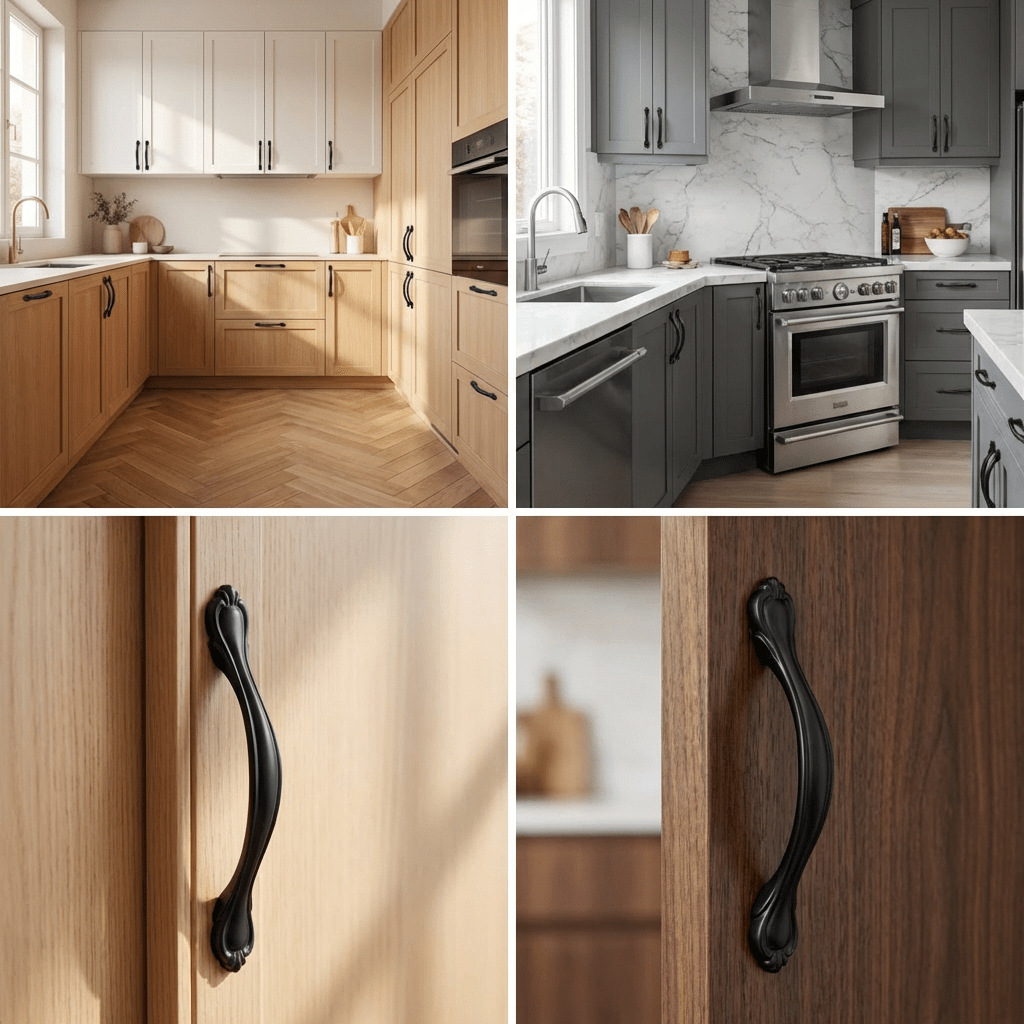 10X Handgreep 128mm Aluminium Zwart – Helena - BY MJM - GMJ39-10