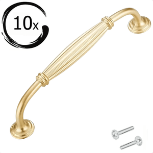 10X Handgreep 128mm RVS Goud – Norfolk - BY MJM - GMJ114-10