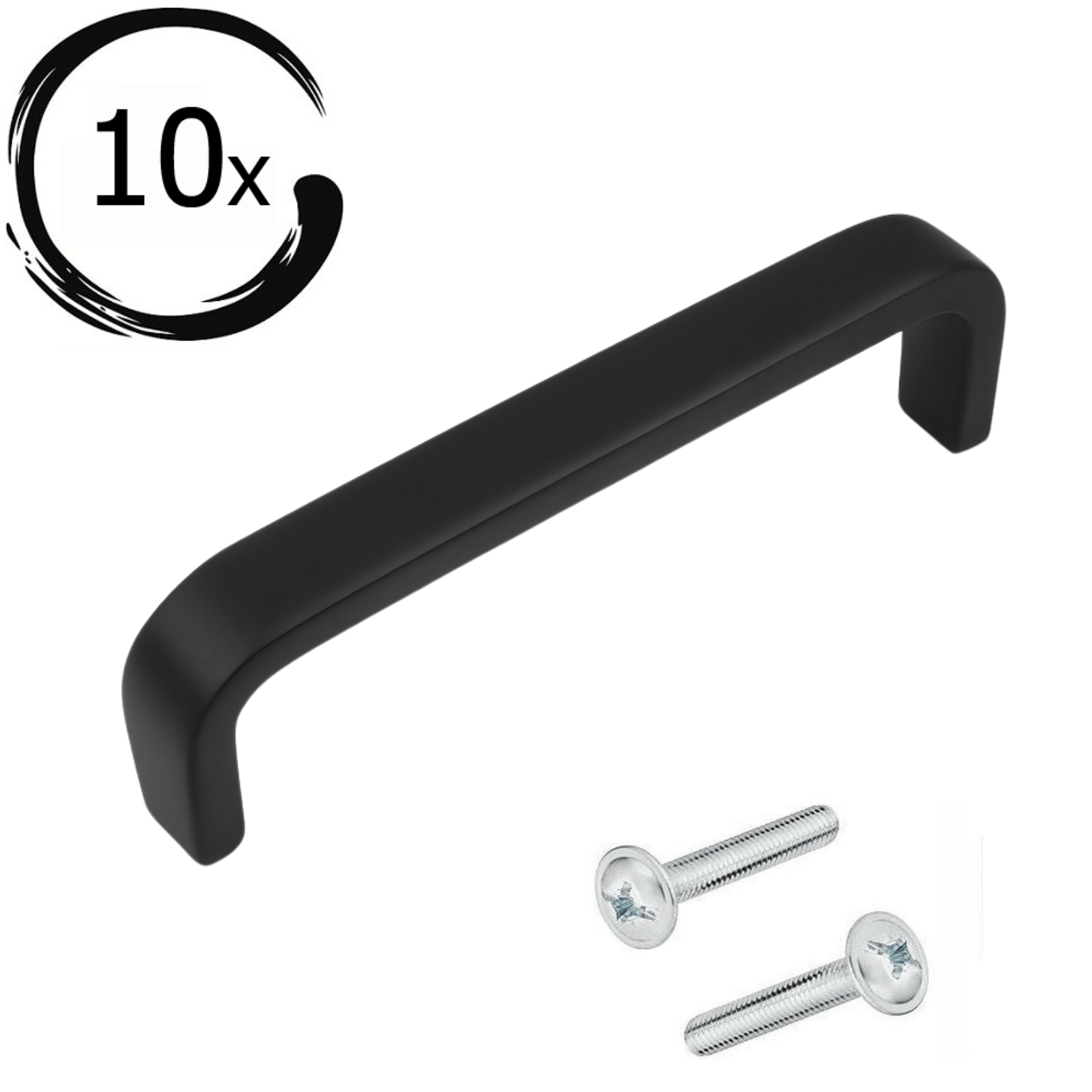 10X Handgreep 128mm RVS Zwart – Tampa - BY MJM - GMJ18-10