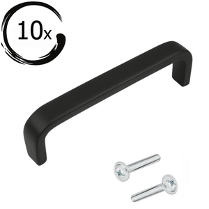 10X Handgreep 128mm RVS Zwart – Tampa - BY MJM - GMJ18-10