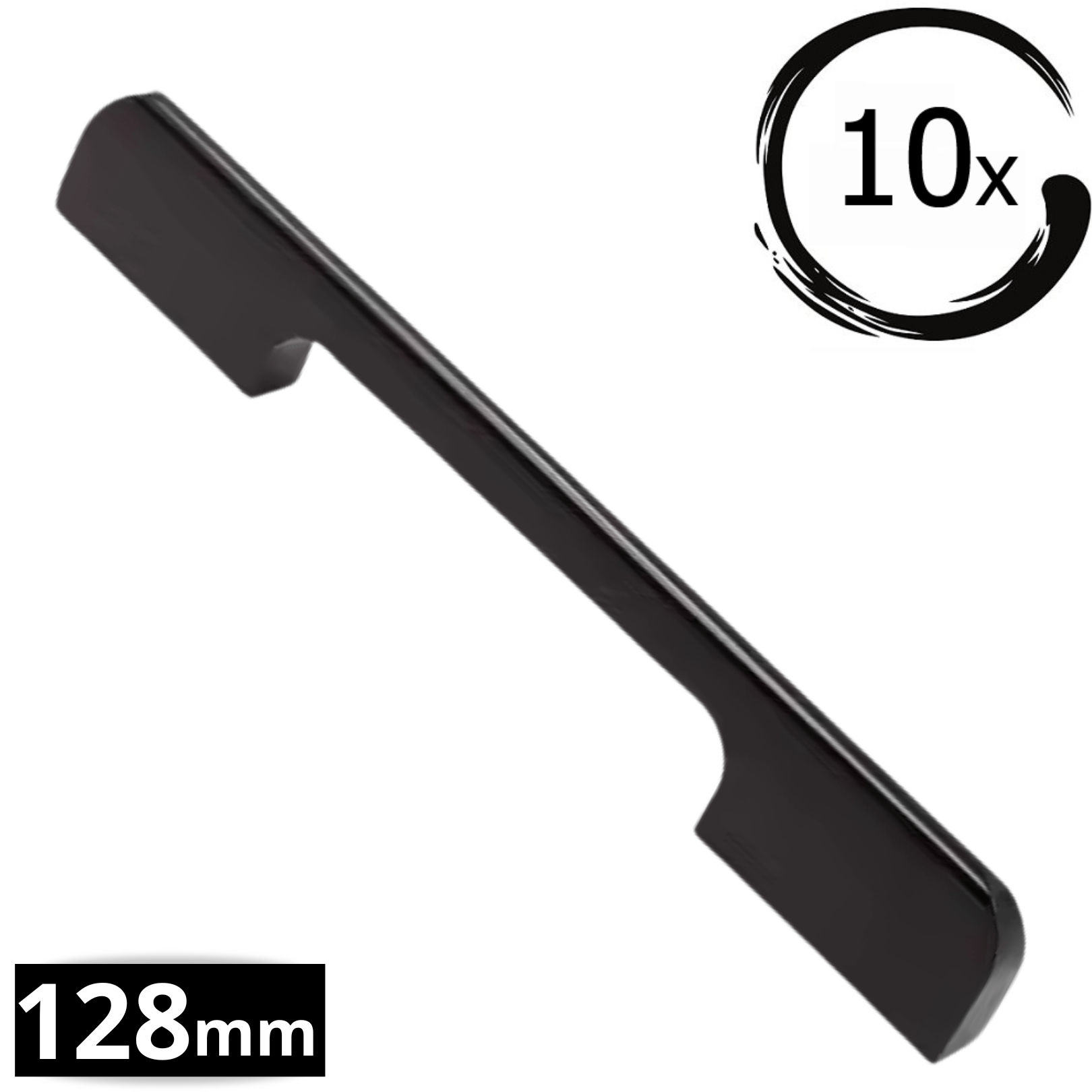 10X Handgreep 128mm/160mm Aluminium Zwart – Seattle - BY MJM - GMJ03-10