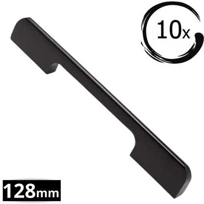 10X Handgreep 128mm/160mm Aluminium Zwart – Seattle - BY MJM - GMJ03-10