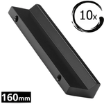 10X Handgreep 160mm Aluminium Zwart – Reno - BY MJM - GMJ68-10