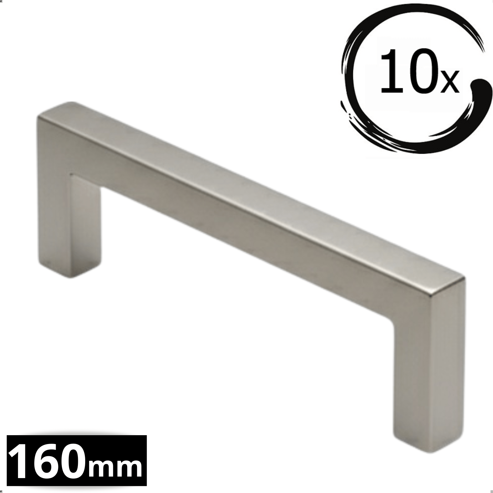 10X Handgreep 160mm RVS – Dallas - BY MJM - GMJ88-10