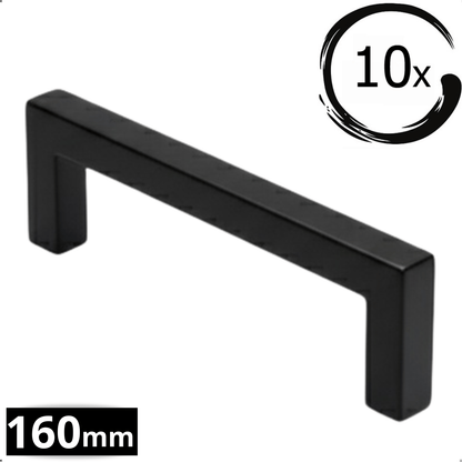 10X Handgreep 160mm Zwart – Dallas - BY MJM - GMJ28-10