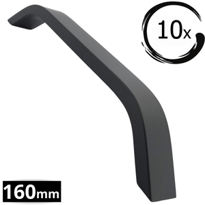 10X Handgreep 160mm Zwart – Tulsa - BY MJM - GMJ13-10