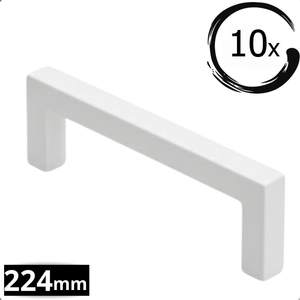 10X Handgreep 224mm RVS Wit – Dallas - BY MJM - GMJ63-10