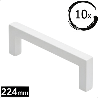 10X Handgreep 224mm RVS Wit – Dallas - BY MJM - GMJ63-10