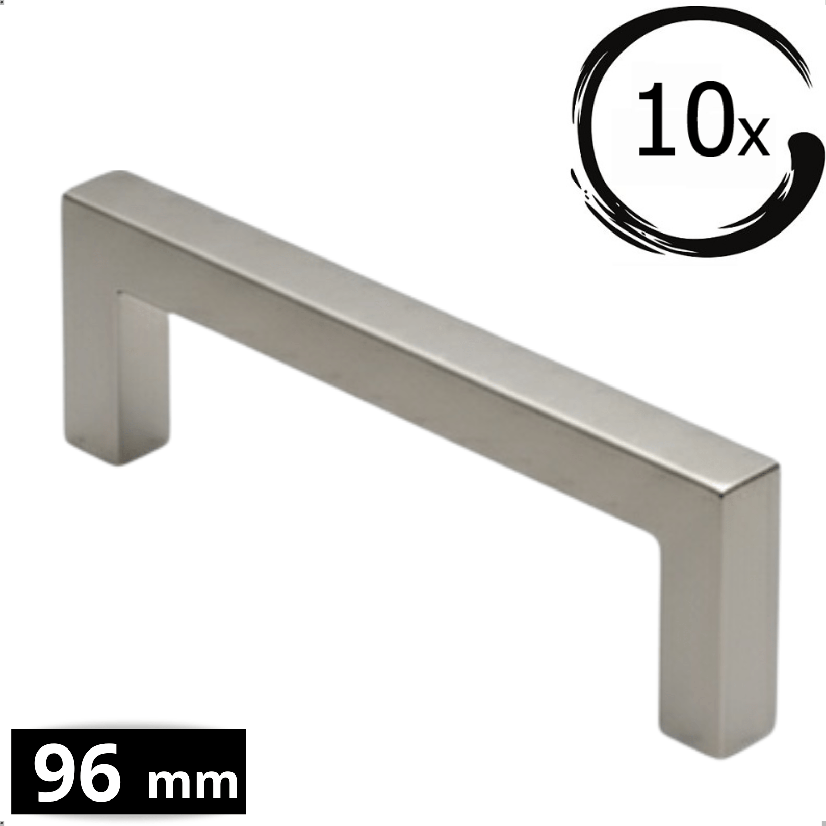 10X Handgreep 96mm RVS – Dallas - BY MJM - GMJ87-10