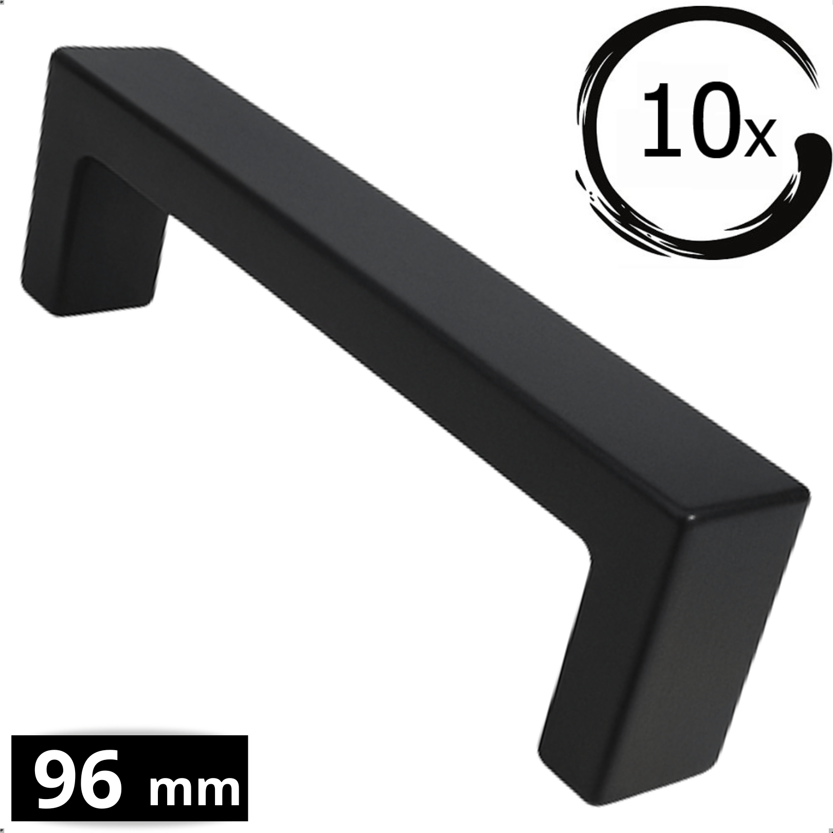 10X Handgreep 96mm RVS Zwart – Atlanta - BY MJM - GMJ55-10