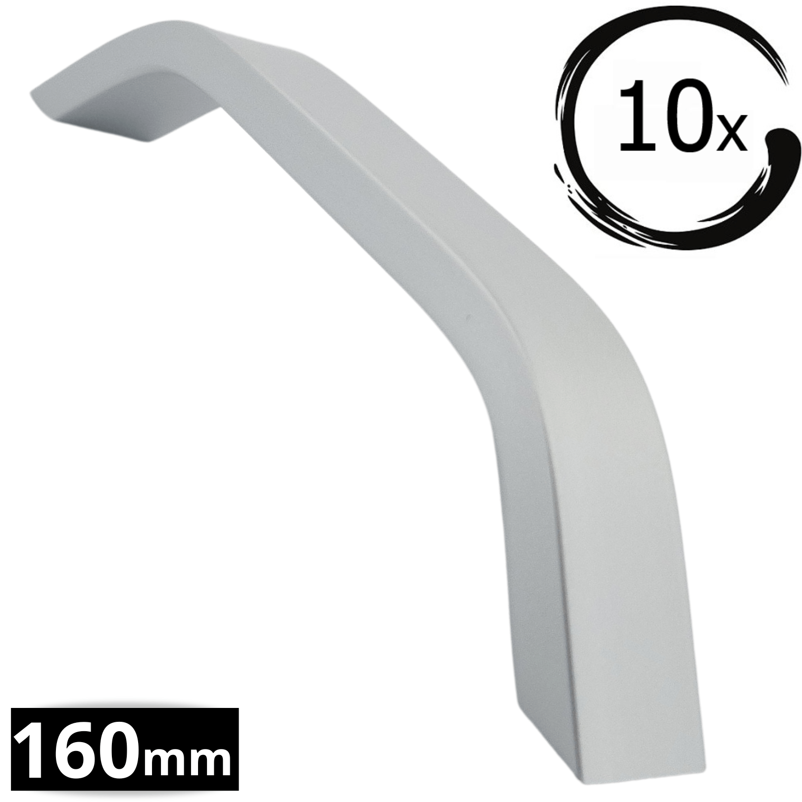 10X Handgreep Tulsa 160 mm Aluminium - BY MJM - GMJ11-10