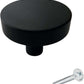 10X Deurknop Circle 40 mm Knop Rond Zwart