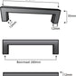 Handgreep Dallas 160 mm RVS Zwart