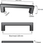 Handgreep Dallas 128 mm Rvs Zwart
