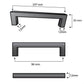 Handgreep Dallas 96 mm RVS Zwart