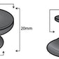 Deurknop Macon 27 mm Zwart
