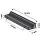Handgreep Reno 128 mm Aluminium Zwart