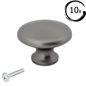 10X Deurknop Macon 27 mm Grijs