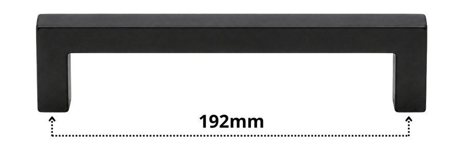 Handgreep 192mm RVS Zwart – Dallas