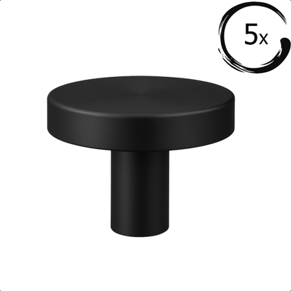 5X Deurknop Harbor Zwart