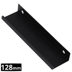 Handgreep Fargo 128mm mat zwart aluminium, rechte profielgreep met 128mm boormaat geschikt voor kast, lade en keukenfront