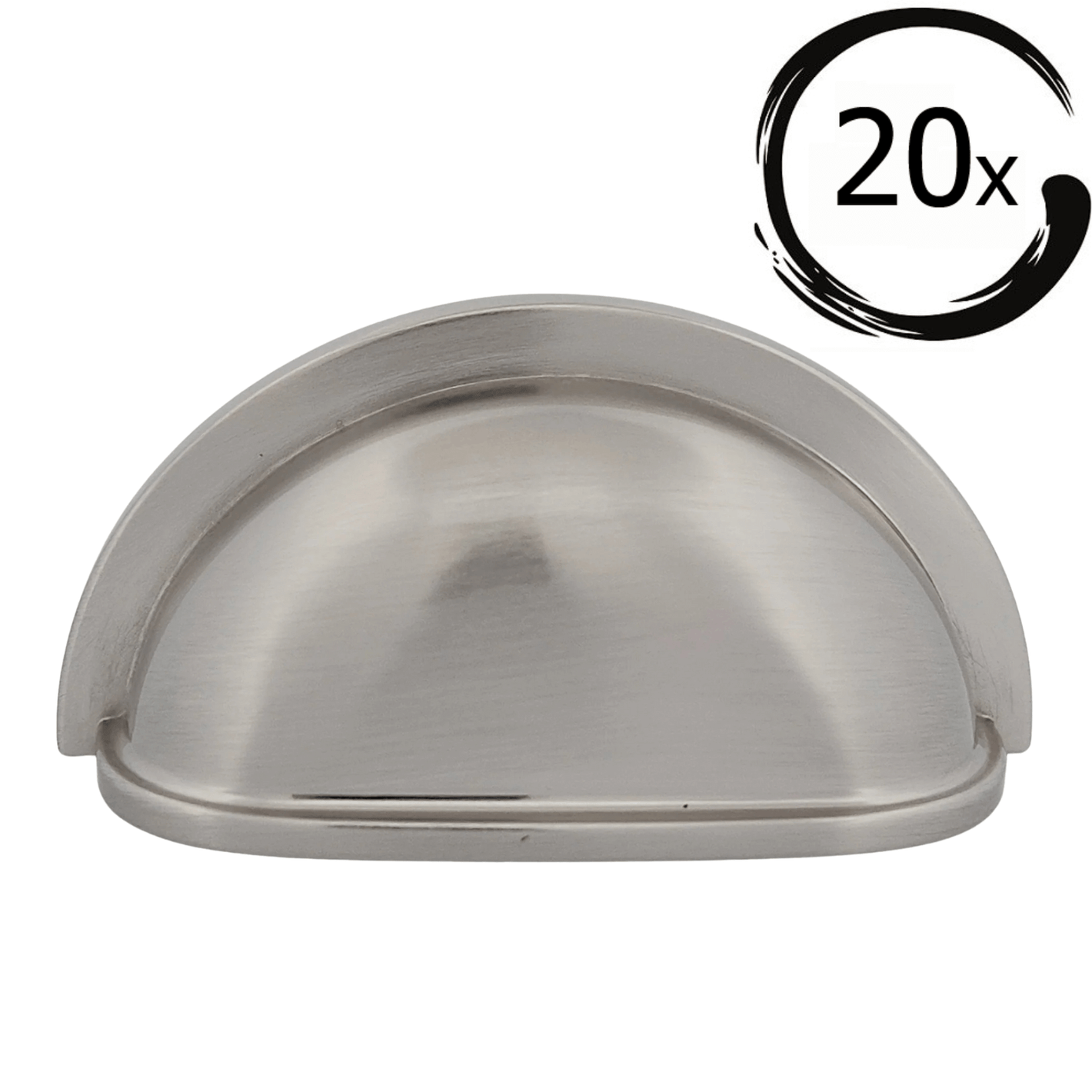 20X Komgreep Columbia 76 mm Geborsteld Nikkel handgreep voor kastdeurtjes in geborsteld nikkel.