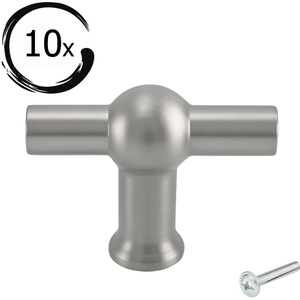 10X Deurknop Kansas 48 mm RVS