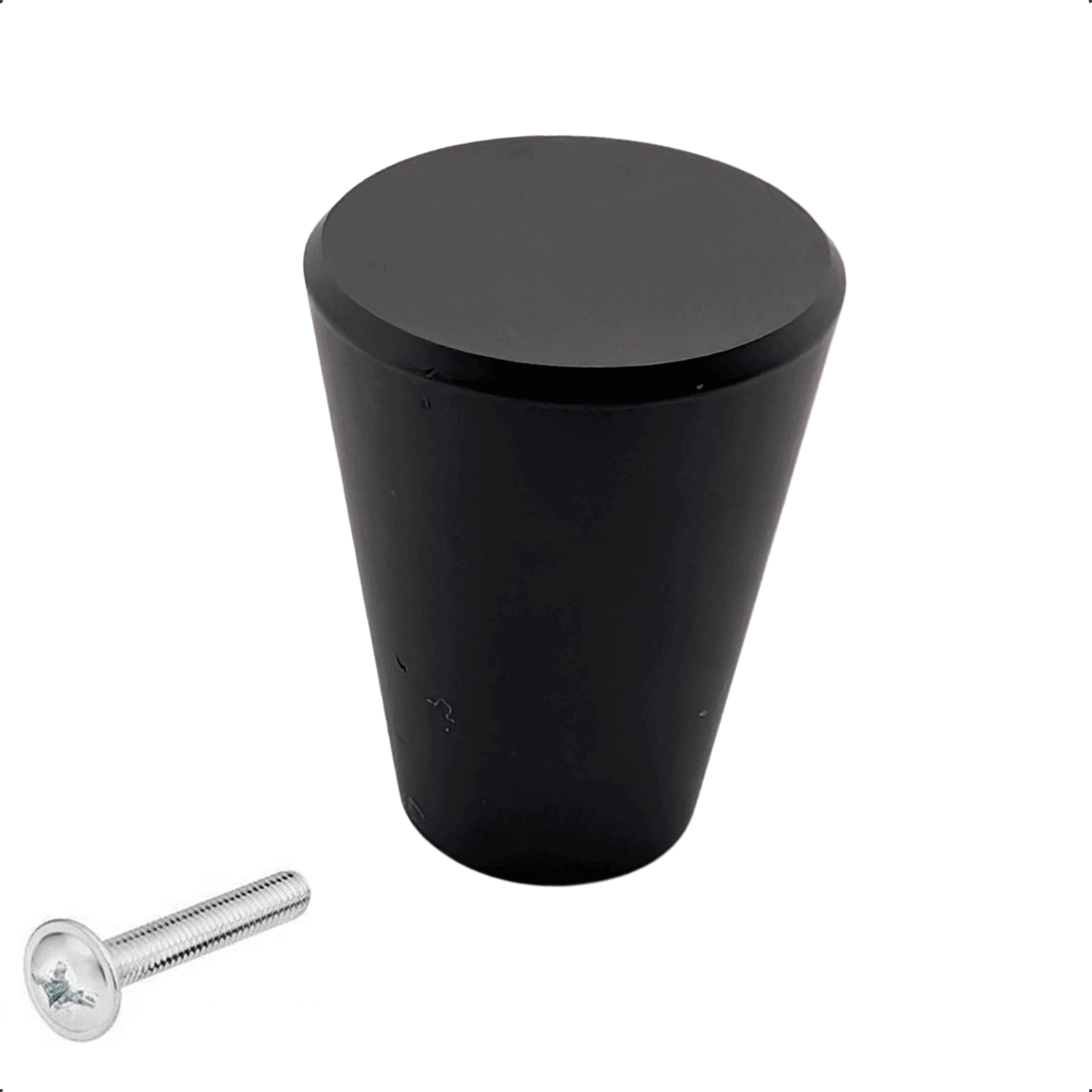 20X Deurknop 19mm Zwart – Akron - BY MJM - GMJ76-20