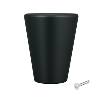 20X Deurknop 19mm Zwart – Akron - BY MJM - GMJ76-20