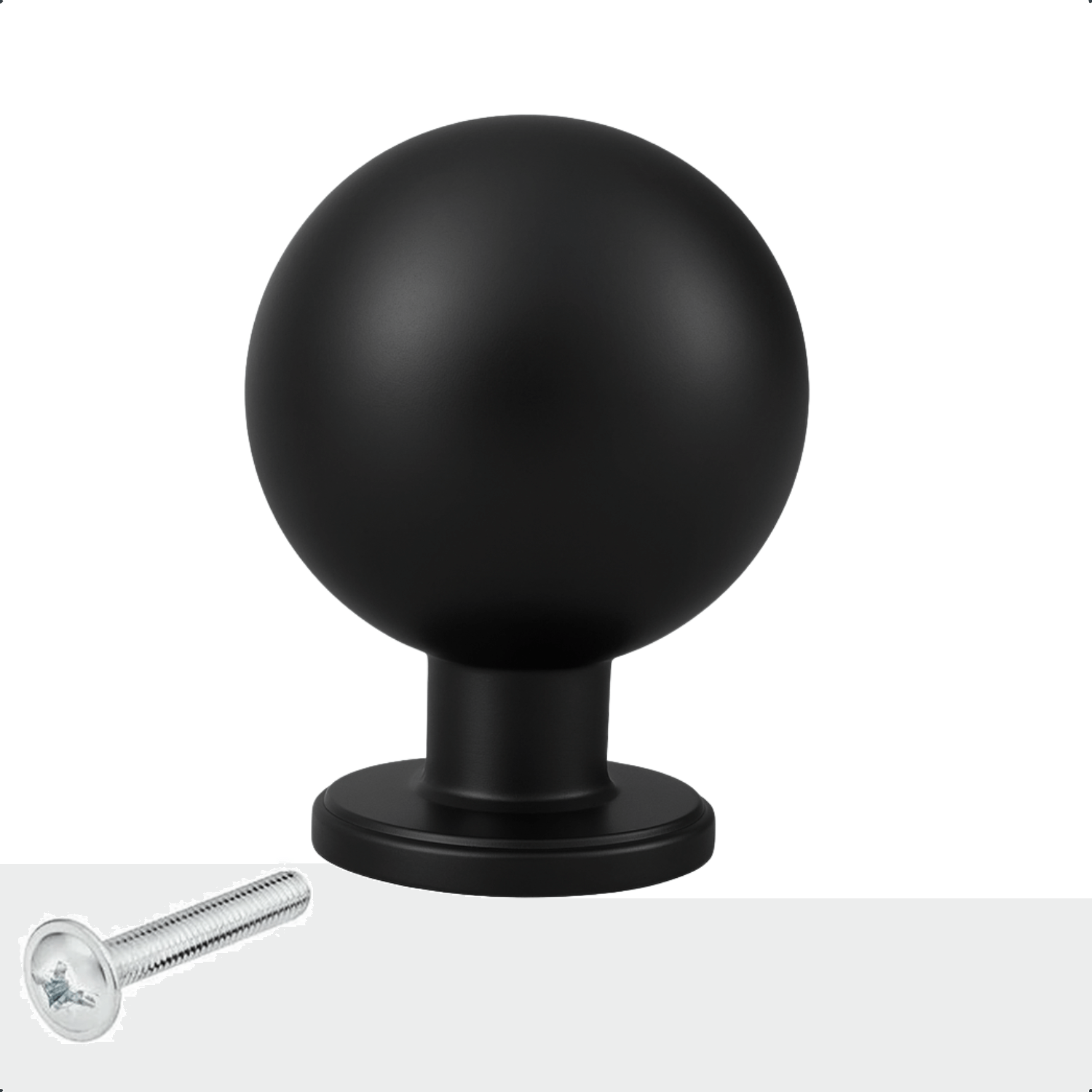 20X Deurknop 24mm Zwart – Madison - BY MJM - GMJ72-20