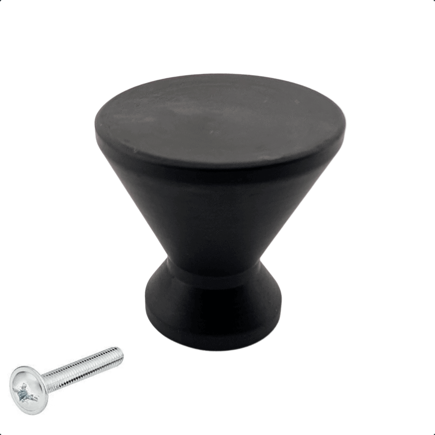 20X Deurknop 25mm Zwart – Dover - BY MJM - GMJ78-20